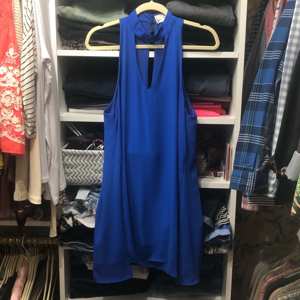 Cobalt Choker Dress